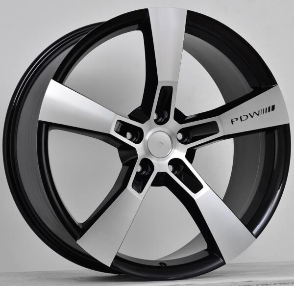 P28 Black machined face 10x22 5/130 ET45 CB71,6 60°