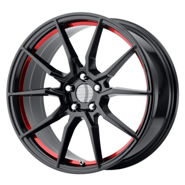 PR193 Gloss Black Red Machined 10x20 5/114,3 ET40 CB70,6 60°