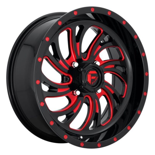 FV642 GLOSS BLACK RED TINTED CLEAR 7x18 4/156 ET13 CB132,0 60°