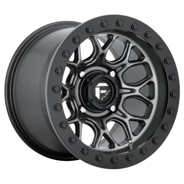 FV919 MATTE GUN METAL BLACK BEAD RING 7x15 4/137 ET38 CB110,1 60°