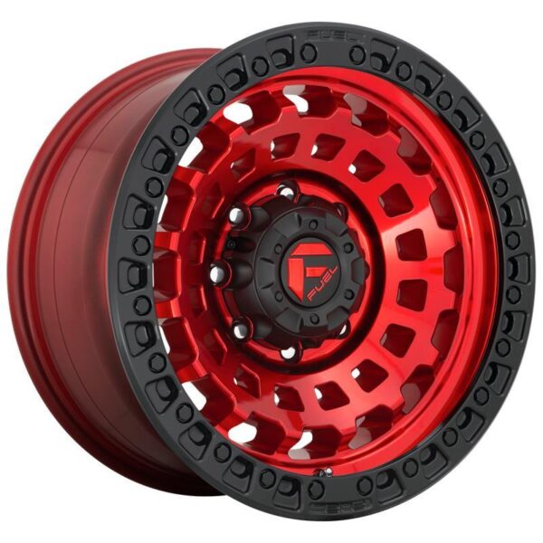 FC632 CANDY RED BLACK BEAD RING 9x20 6/135 ET20 CB87,1 60°