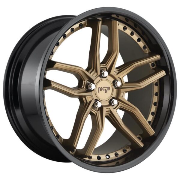 NC195 MATTE BRONZE BLACK BEAD RING 9,5x19 5/112 ET48 CB66,5 60°