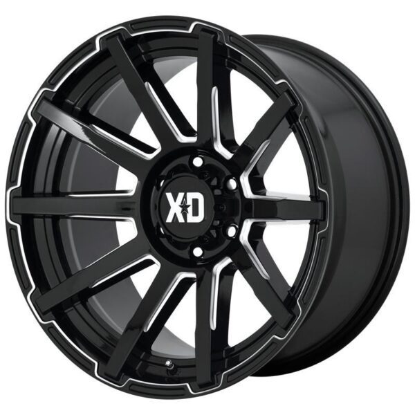 XD847 Gloss Black Milled 9x18 6/135 ET0 CB87,1 60°