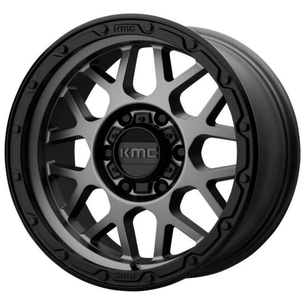 KM535 Matte Gray Matte Black Lip 9x20 5/127 ET18 CB71,5 60°