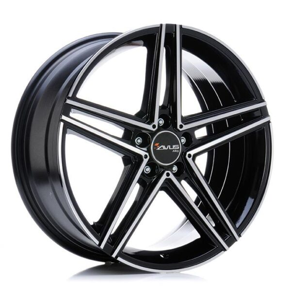 AVUS AC-515 Black Polished 7,5x17 5/112 ET36 CB66,6 R14