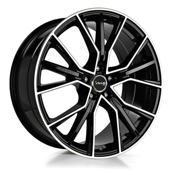 AVUS AF18 Black Polished 8x18 5/112 ET40 CB66,6 R13
