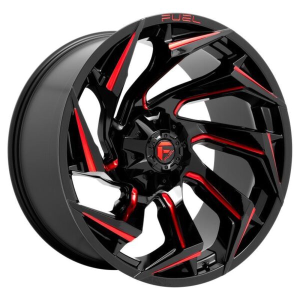 D755 REACTION GLOSS BLACK MILLED W/ RED TINT 9x20 8/180 ET20 CB124,2 60°