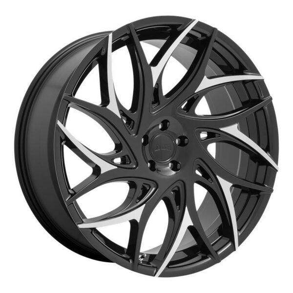 DC259 Gloss Black With Machined Spokes 10x24 5/127 ET10 CB78,0 60°