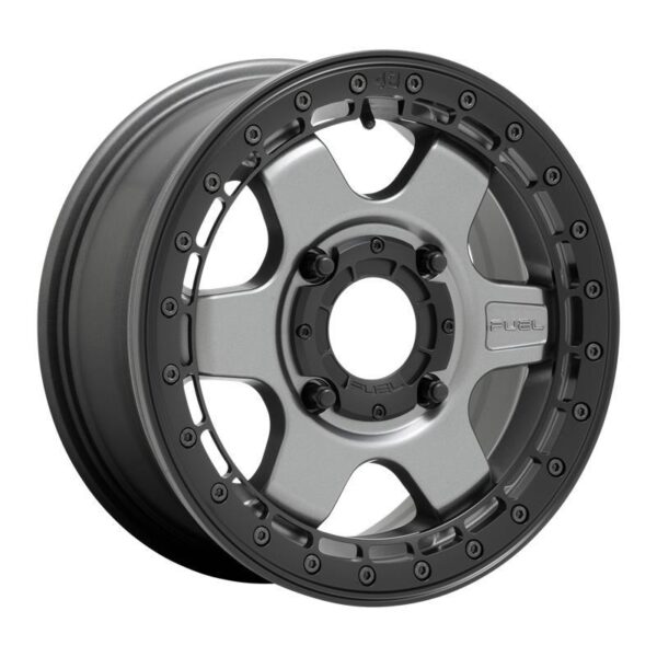 FV923 Matte Gun Metal With Black Ring 6x15 4/156 ET38 CB132,0 60°