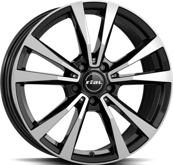 RIAL M12X Diam Black Pol 9x20 5/112 ET48 CB66,6 R14