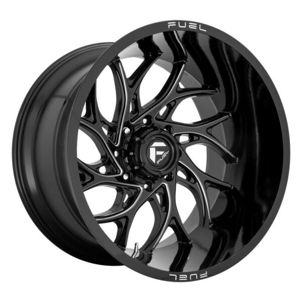 D741 RUNNER GLOSS BLACK MILLED 7x22 4/137 ET0 CB110,1 60°