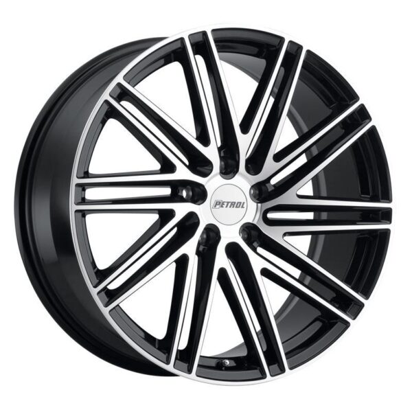 P1C GLOSS BLACK W/ MACHINED FACE 8x18 5/105 ET40 CB72,1 60°