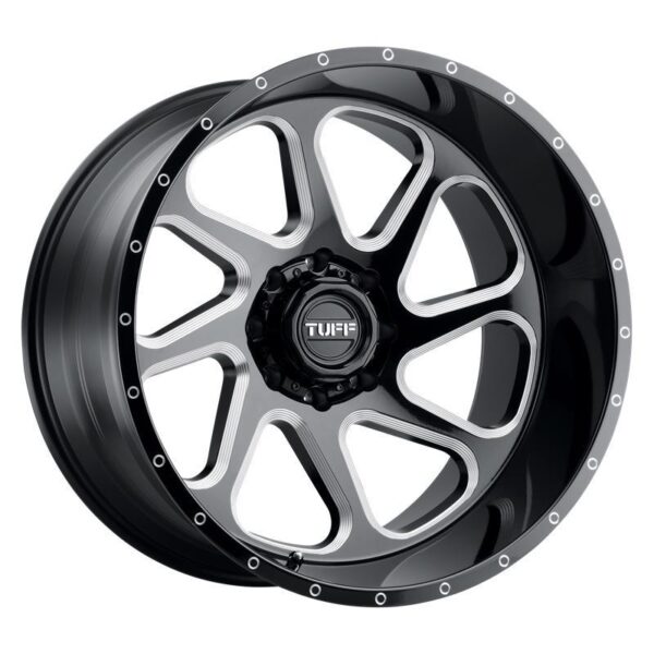 T2B GLOSS BLACK W/ MILLED SPOKES 14x24 5/127 ET-72 CB71,5 60°