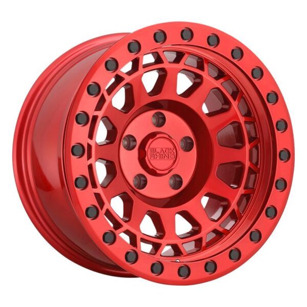 PRIMM CANDY RED W/ BLACK BOLTS 9x17 8/170 ET0 CB125,1 60°