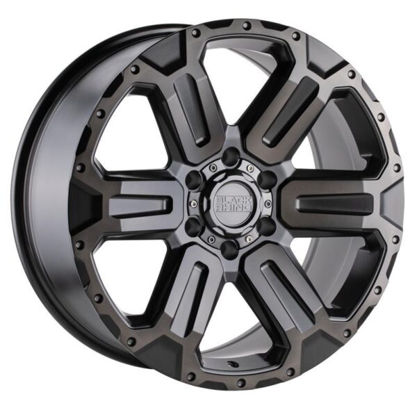 WANAKA MATTE GUNMETAL W/ BRUSHED FACE & GUNMETAL T 8,5x17 6/139,7 ET12 CB112,1 60°