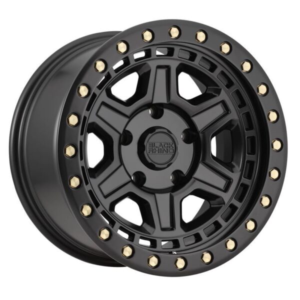 RENO MATTE BLACK W/ BRASS BOLTS 9x17 6/139,7 ET0 CB112,1 60°