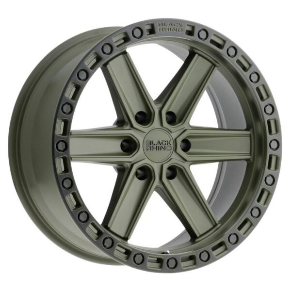 HENDERSON OLIVE DRAB GREEN W/ BLACK RING 9x17 6/135 ET0 CB87,1 60°