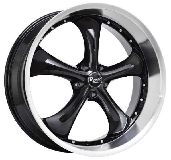 B818 Glossblack machined lip 8x17 5/120,65 ET0 CB74,1 60°