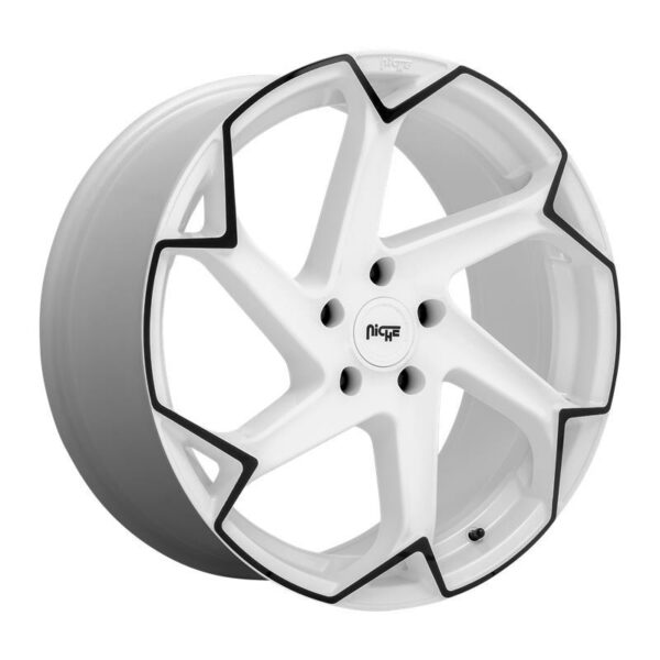 M257 FLASH GLOSS WHITE W/ BLACK 10,5x20 5/114,3 ET40 CB72,7 60°