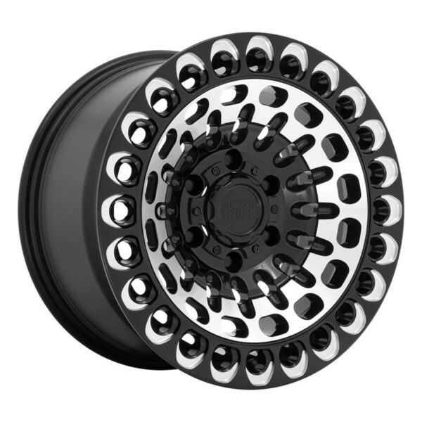 LABYRINTH GLOSS BLACK W/ MACHINED FACE & MILLING 9,5x17 6/120 ET12 CB67,1 60°