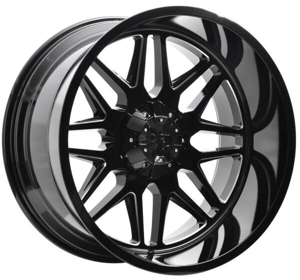 D59 Glossblack milled 12x22 6/135/139,7 ET-44 CB106,1 60°