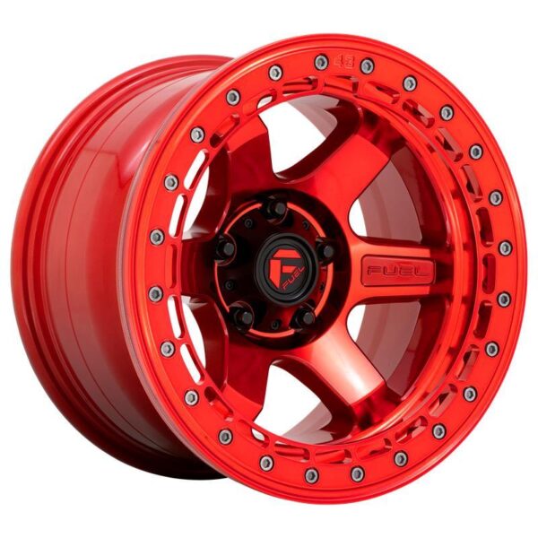 D123 BLOCK BEADLOCK CANDY RED W/ CANDY RED RING 9x17 6/139,7 ET-15 CB106,1 60°