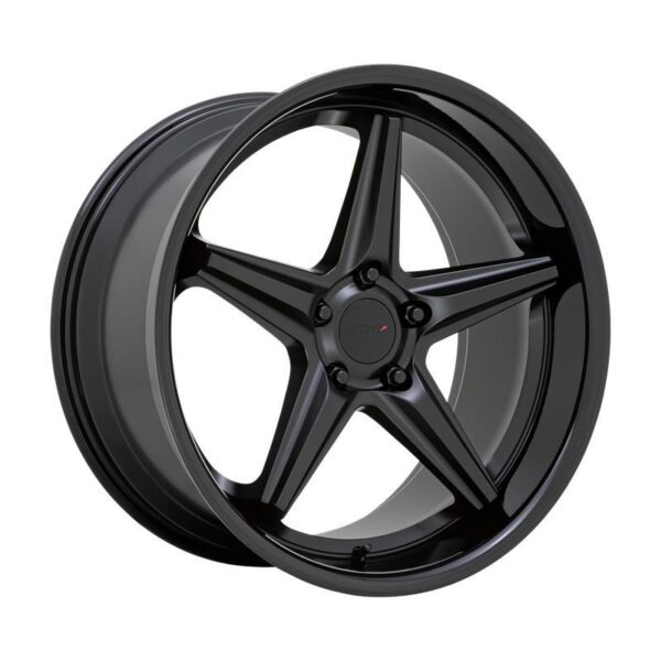 LAUNCH MATTE BLACK W/ GLOSS BLACK LIP 10x20 5/114,3 ET40 CB76,1 60°