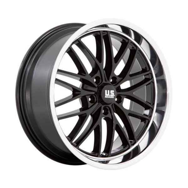 U138 SANTA CRUZ GLOSS BLACK W/ DIAMOND CUT LIP 8,5x20 5/120,65 ET6 CB72,6 60°