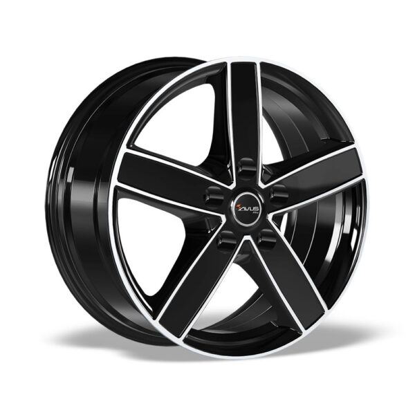 AVUS AC-V51 Black Polished 7x17 5/114,3 ET45 CB66,1 60°