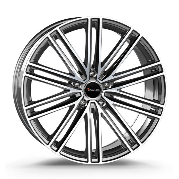 AVUS AC-M08 Anthracite Polished 10,5x20 5/130 ET55 CB71,6 R14