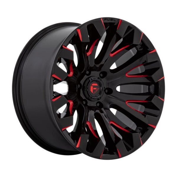 D829 QUAKE GLOSS BLACK MILLED RED TINT 10x20 8/180 ET-18 CB124,2 60°