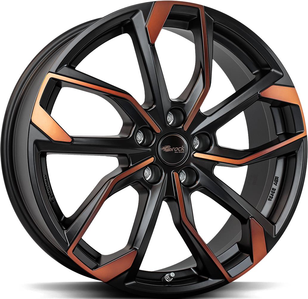 BROCK RC34 Black Orange Matt 8x19 5/112 ET50 CB57,1 R13