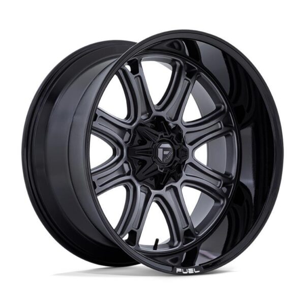 DARKSTAR MATTE GUNMETAL W/ BLACK LIP 10x22 8/180 ET-18 CB124,2 60°