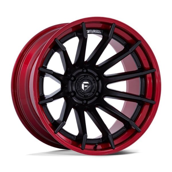 FC403 BURN MATTE BLACK W/ CANDY RED LIP 12x22 5/127 ET-44 CB71,5 60°