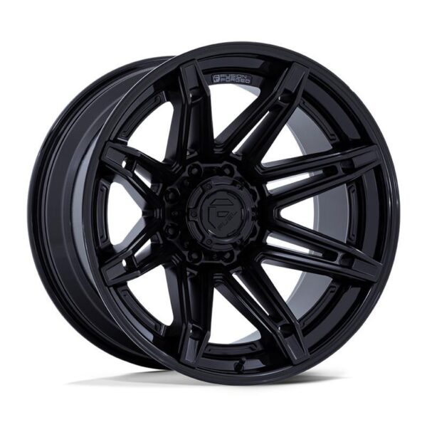 FC401 BRAWL MATTE BLACK W/ GLOSS BLACK LIP 10x22 8/180 ET-18 CB124,2 60°