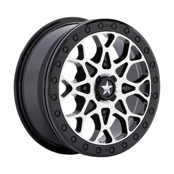 M48 PORTAL BEADLOCK GLOSS BLACK MACHINED W GB RING 6x15 4/110 ET38 CB86,0 60°