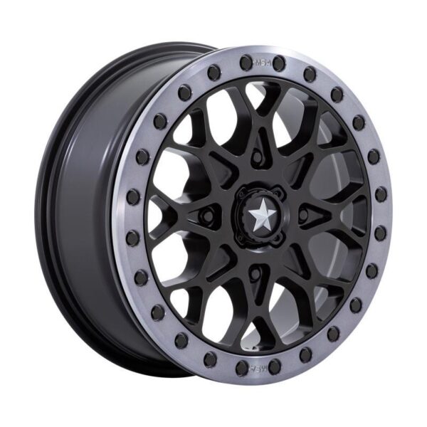 M48 PORTAL BEADLOCK SATIN BLACK W/ GRAY TINT RING 6x15 4/110 ET38 CB86,0 60°