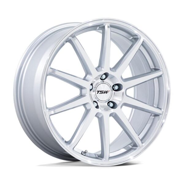 TW004 CANARD GLOSS SILVER W/ MACHINED FACE 9x20 5/112 ET27 CB66,6 60°