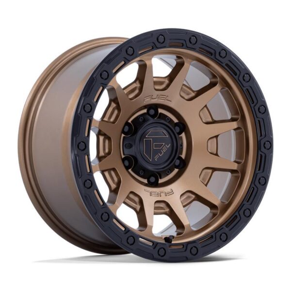 FC884 FORTRESS MATTE BRONZE W GLOSS BLACK LIP 9x18 6/135 ET1 CB87,1 60°