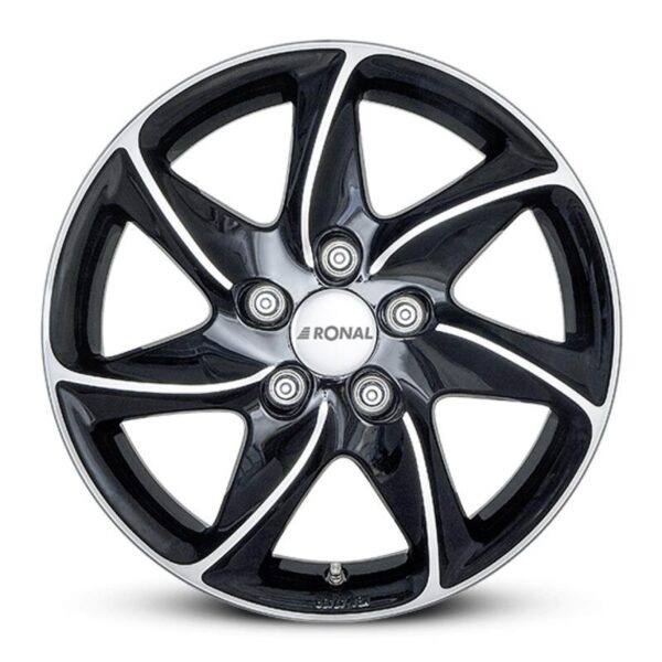 R51 Black Polished 7x16 5/112 ET45 CB76,0 60°