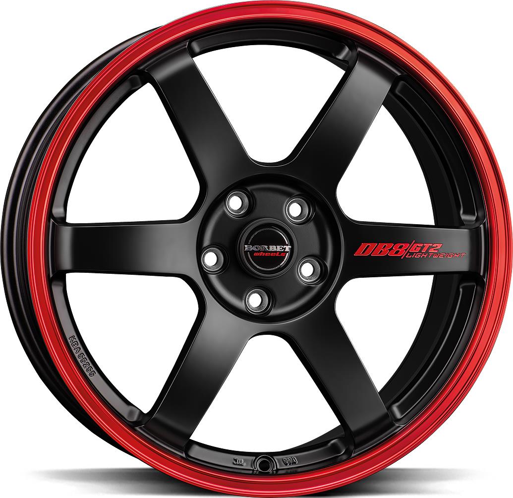 BORBET DB8GT2 Black Matt Rim Red 8,5x19 5/114,3 ET45 CB72,5 60°