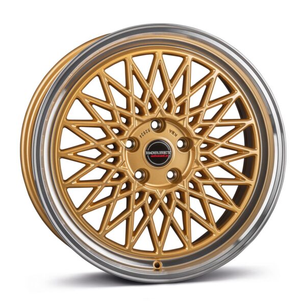 BORBET B Gold Rim Pol 8x17 5/120 ET35 CB72,5 60°
