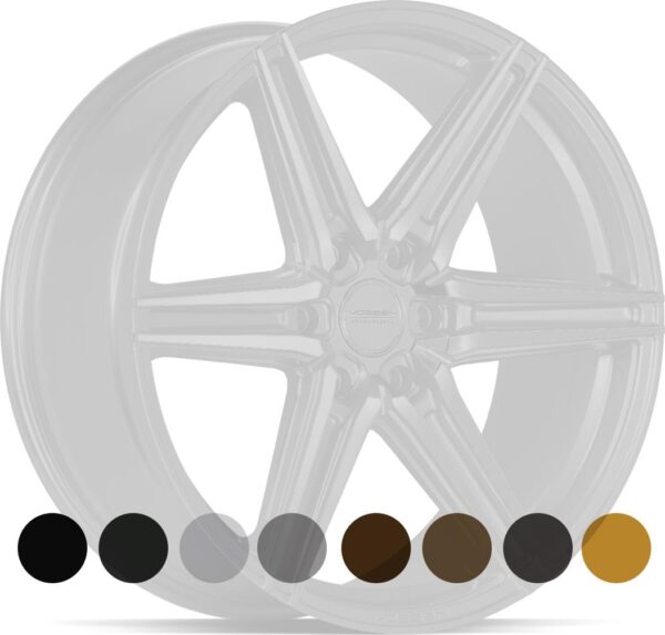 VOSSEN HF6.2 Brush Matt Black 9,5x22 6/135 ET20 CB87,1 60°