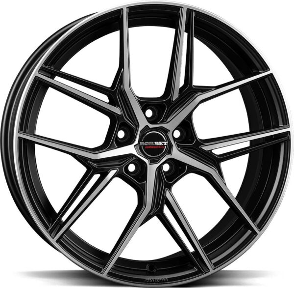 BORBET QX Black Pol Matt 8x19 5/112 ET49 CB66,5 60°