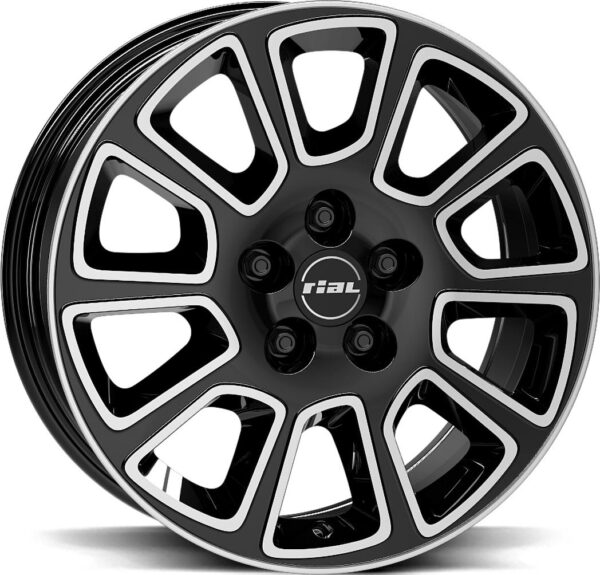 RIAL Transporter 2 Diam Black Pol 6,5x16 5/112 ET48 CB57,1 R13