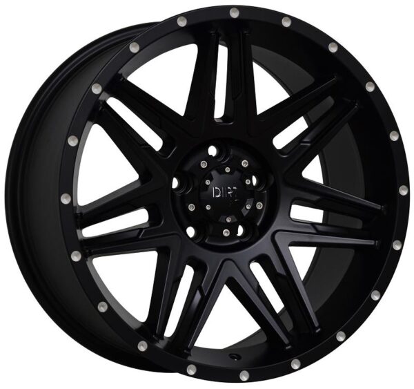 D62 Flatblack milled rivets 9x18 6/114,3 ET25 CB66,1 60°