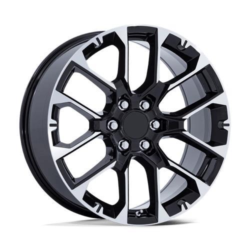 PR224 GLOSS BLACK W/ MACHINED FACE 9x22 6/139,7 ET28 CB78,1 60°