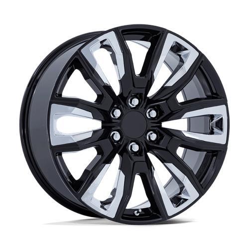 PR225 GLOSS BLACK W/ CHROME ACCENTS 9x22 6/139,7 ET28 CB78,1 60°