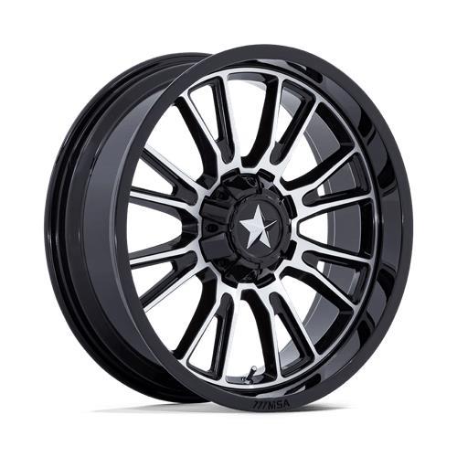 M51 THUNDERLIPS GLOSS BLACK MACHINED 7x22 4/137/156 ET0 CB110,1 60°