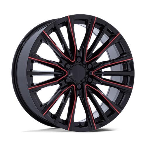 PR223 GLOSS BLACK MILLED RED 9x22 6/139,7 ET28 CB78,1 60°